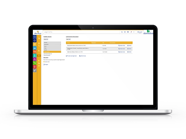 iManSys Software: Legal norms